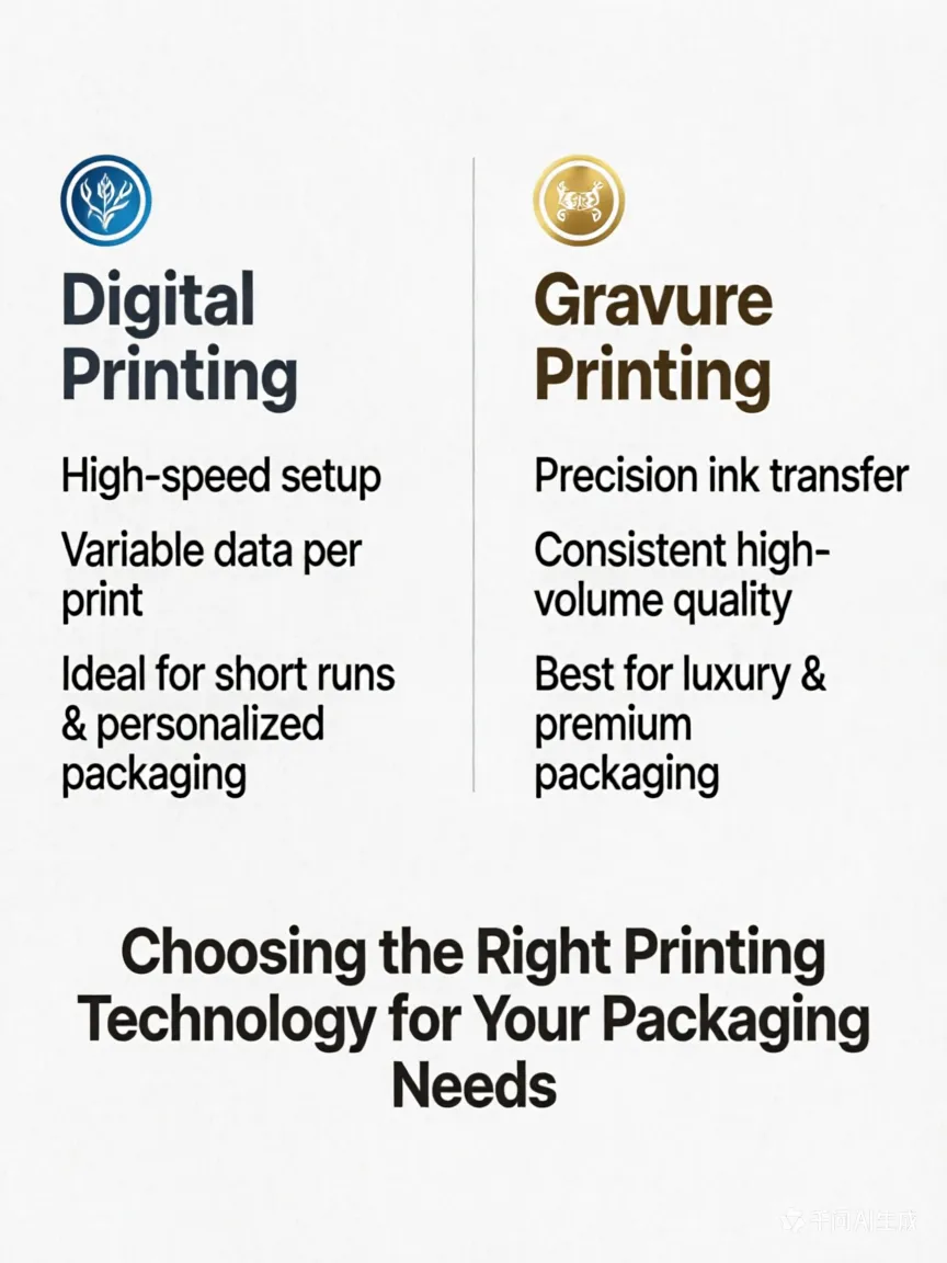 Impressão digital versus impressão de rotogravura, o que é ideal para sua marca