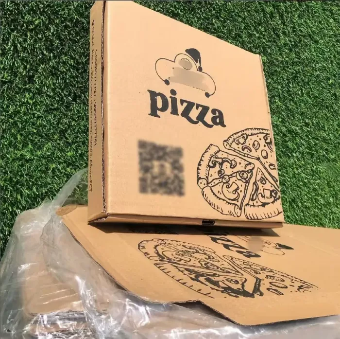 Pizzaria australiana reordena caixas de pizza personalizadas