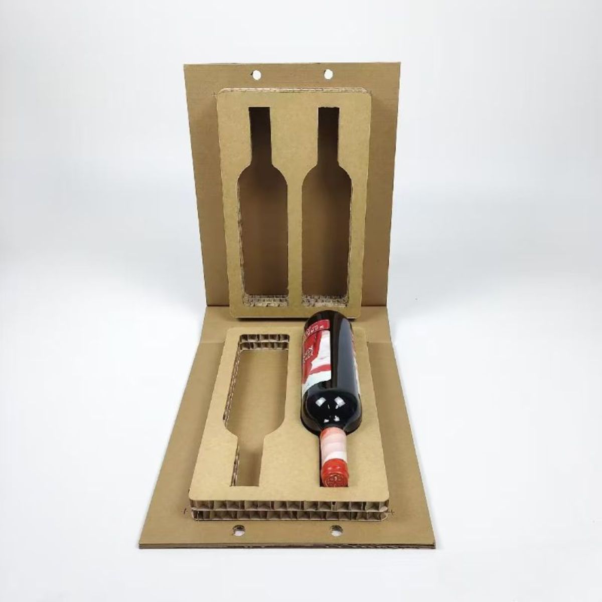 Nova caixa de presente de vinho ondulado Zemeijia