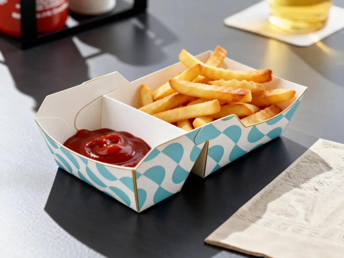 Zemeijia lança bandejas personalizadas para barcos de papel com compartimento dividido