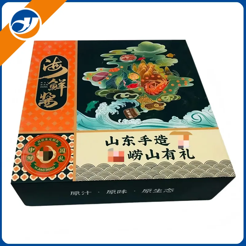 Caixa de embalagem de molho magnético dobrável