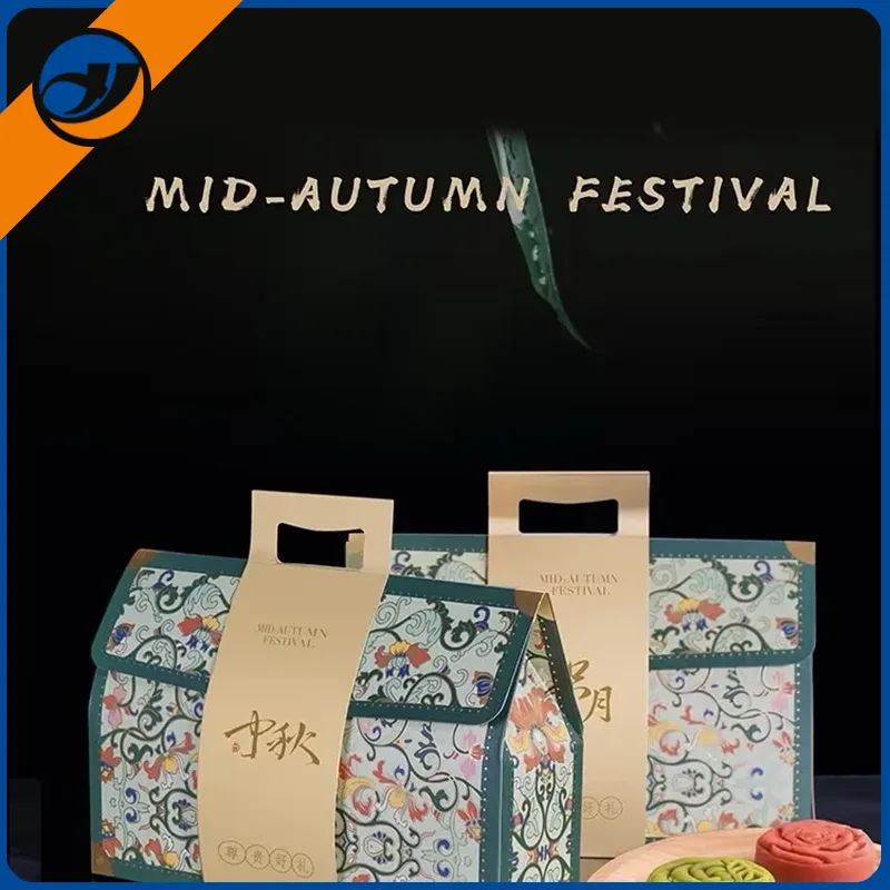 Embalagem de caixa de presente do festival no meio do outono